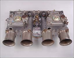 日産LZエンジン用 ウエーバー キャブレター48DCOE マグネシウムインレットマニホールド付き
